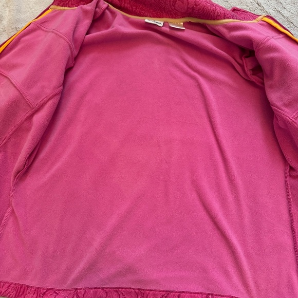 Spalding Vintage Pink Baroque Style Floral Full Zip Fleece Jacket XL Y2K - Picture 8 of 11